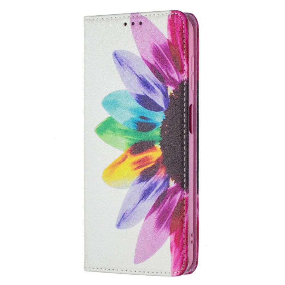 Bescherming Hoesje voor Samsung Galaxy A13 5G Folio-hoesje Aquarel Bloem