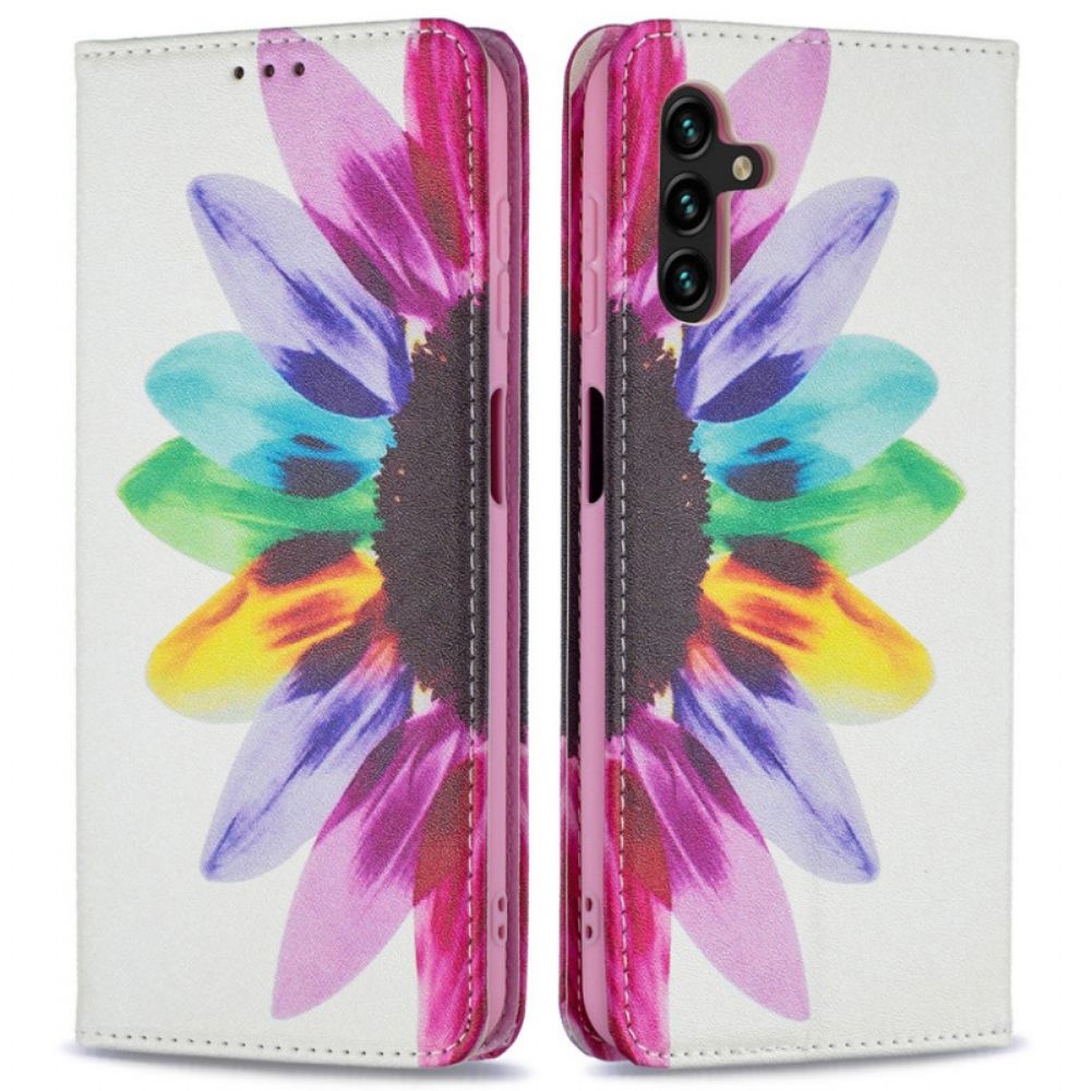 Bescherming Hoesje voor Samsung Galaxy A13 5G Folio-hoesje Aquarel Bloem