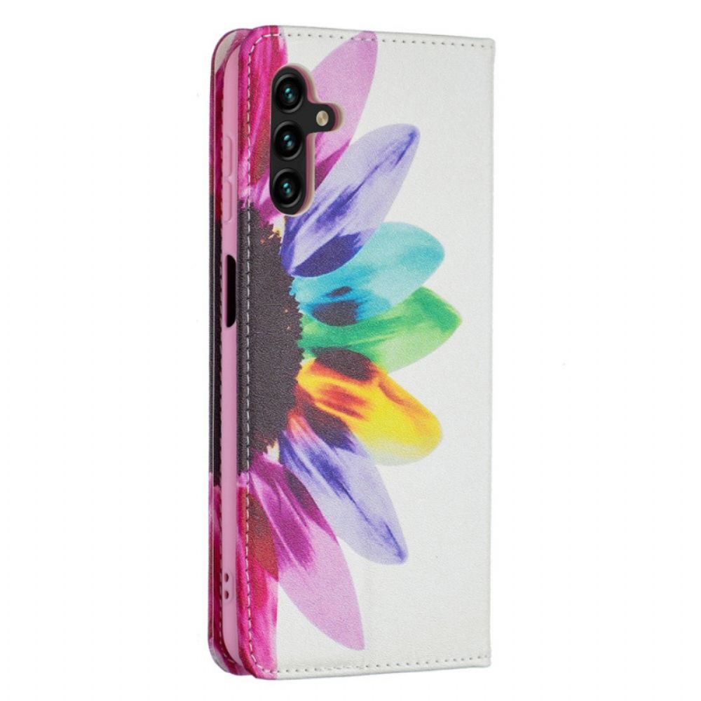 Bescherming Hoesje voor Samsung Galaxy A13 5G Folio-hoesje Aquarel Bloem