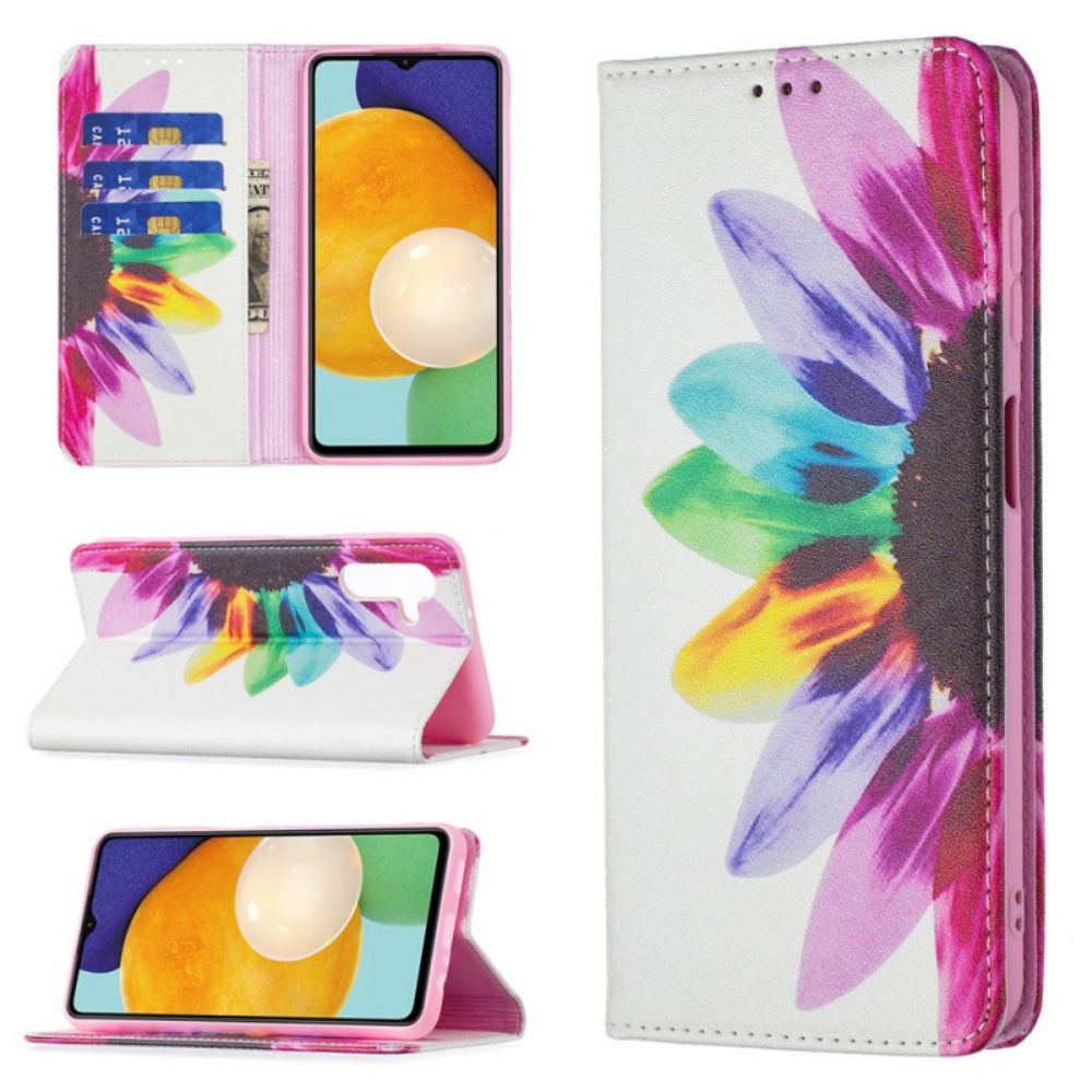 Bescherming Hoesje voor Samsung Galaxy A13 5G Folio-hoesje Aquarel Bloem