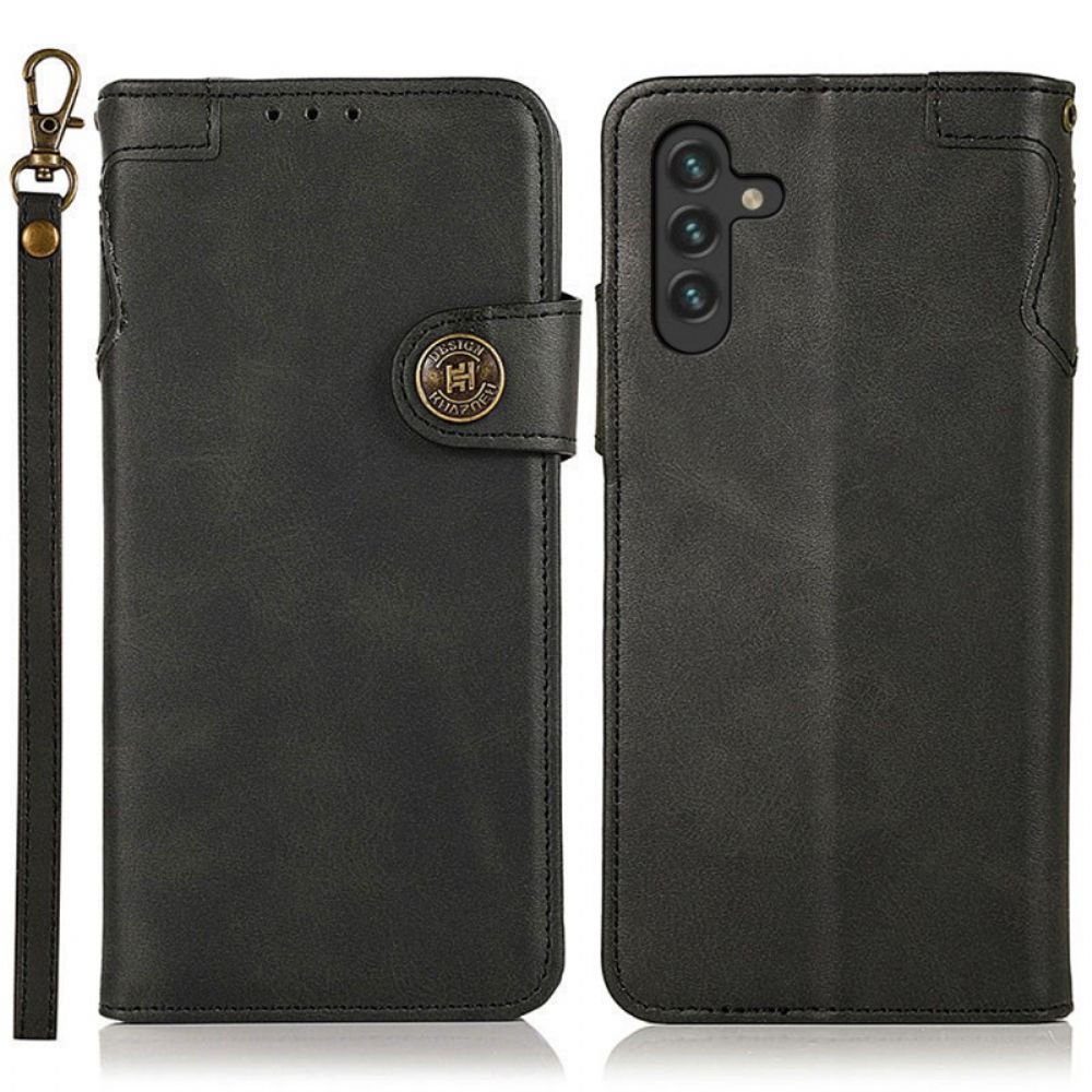 Flip Case voor Samsung Galaxy A13 5G Khazneh Magnetische Knop