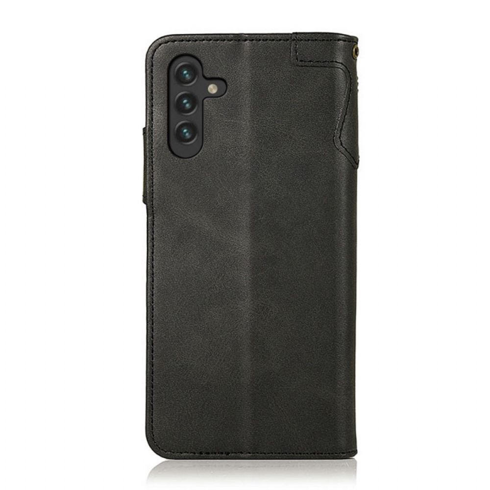 Flip Case voor Samsung Galaxy A13 5G Khazneh Magnetische Knop