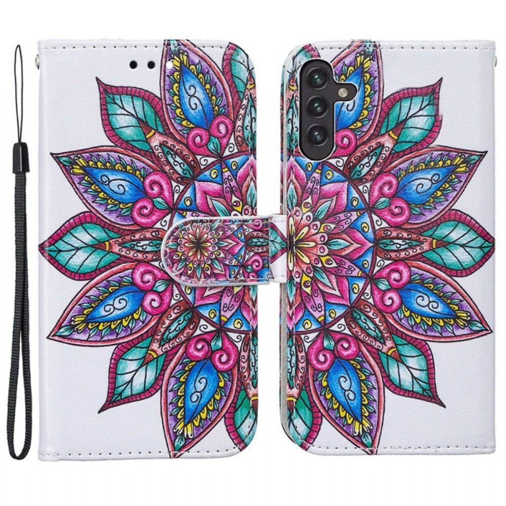 Flip Case voor Samsung Galaxy A13 5G Mandala Getekend