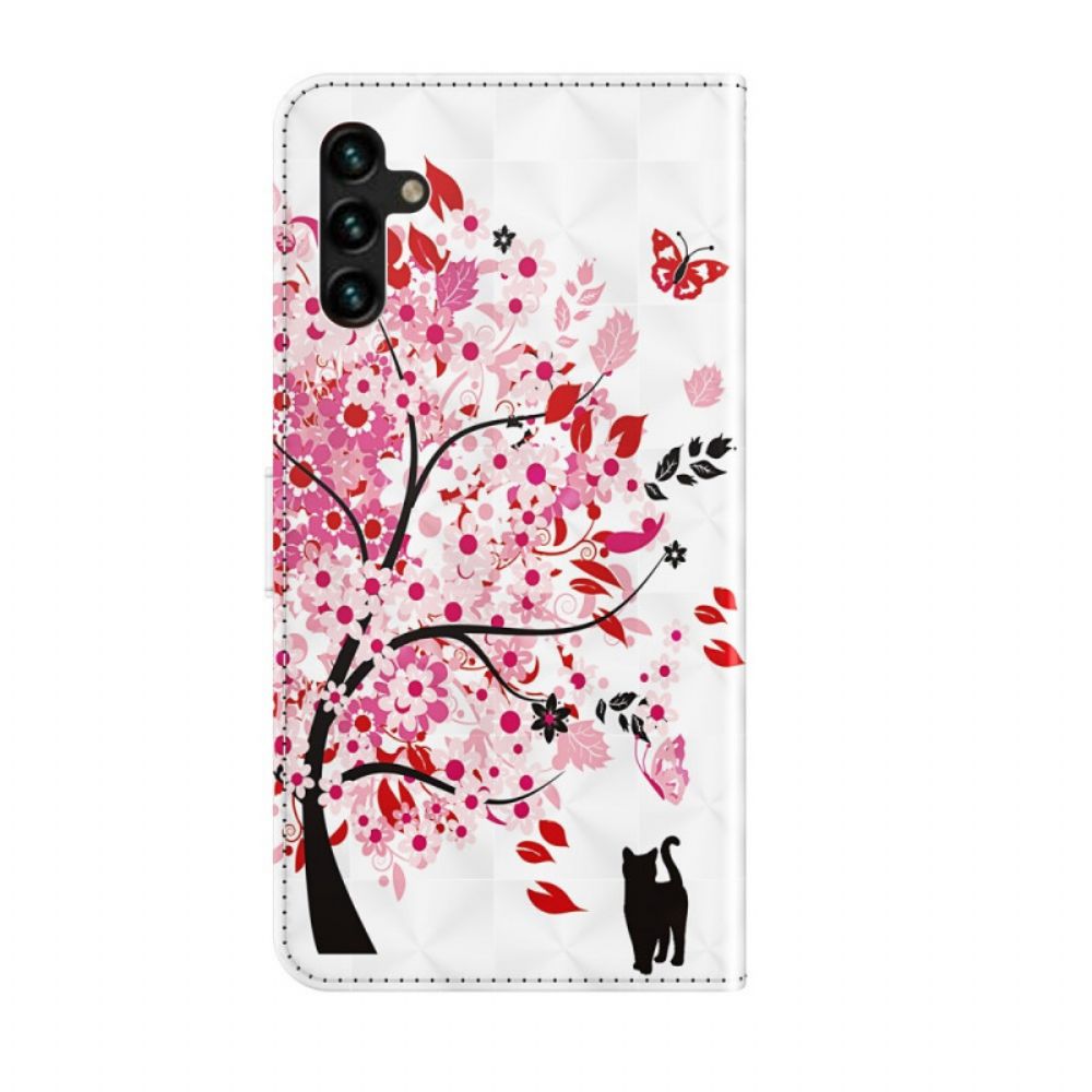 Flip Case voor Samsung Galaxy A13 5G Roze Boom