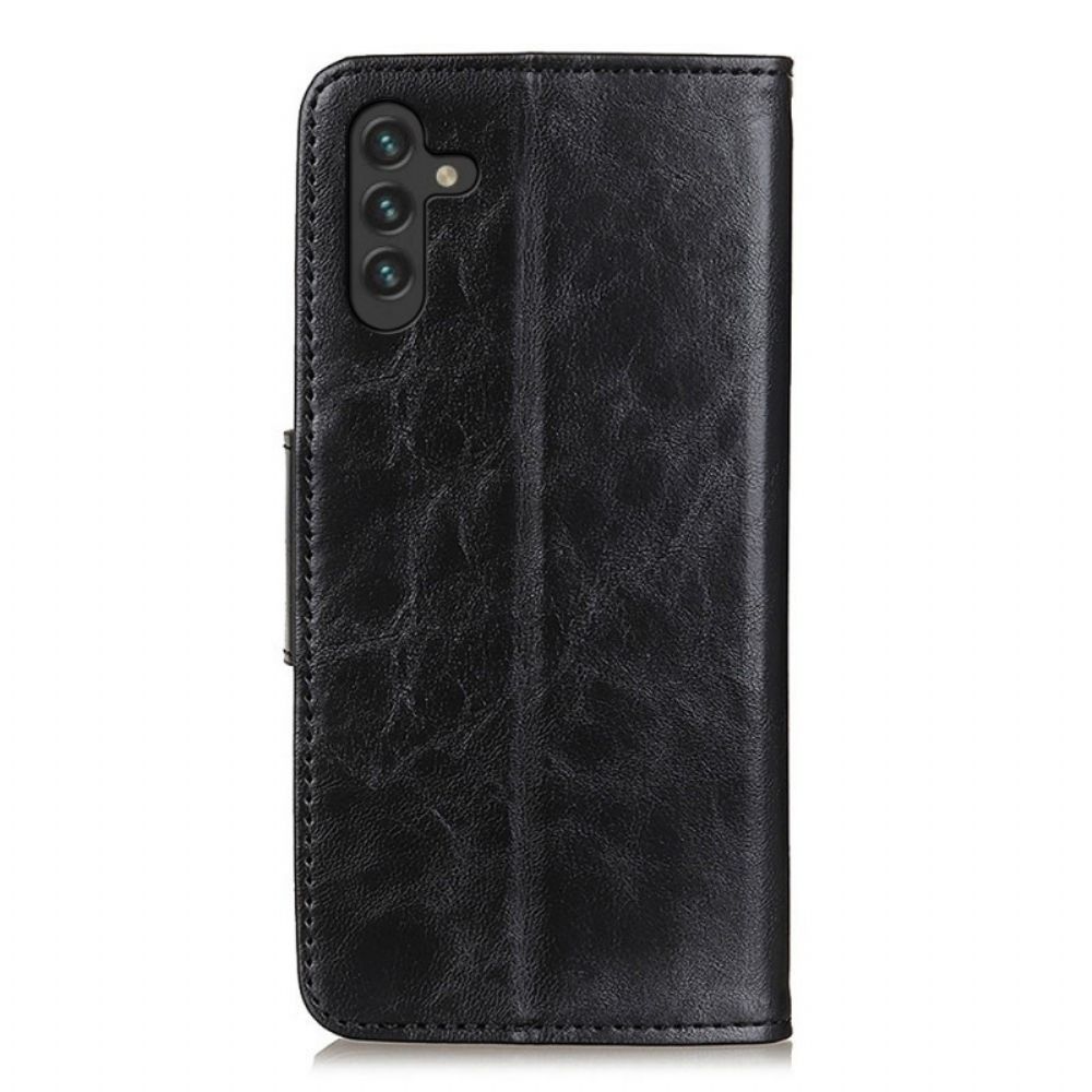 Folio-hoesje voor Samsung Galaxy A13 5G Gespleten Lederen Omkeerbare Sluiting