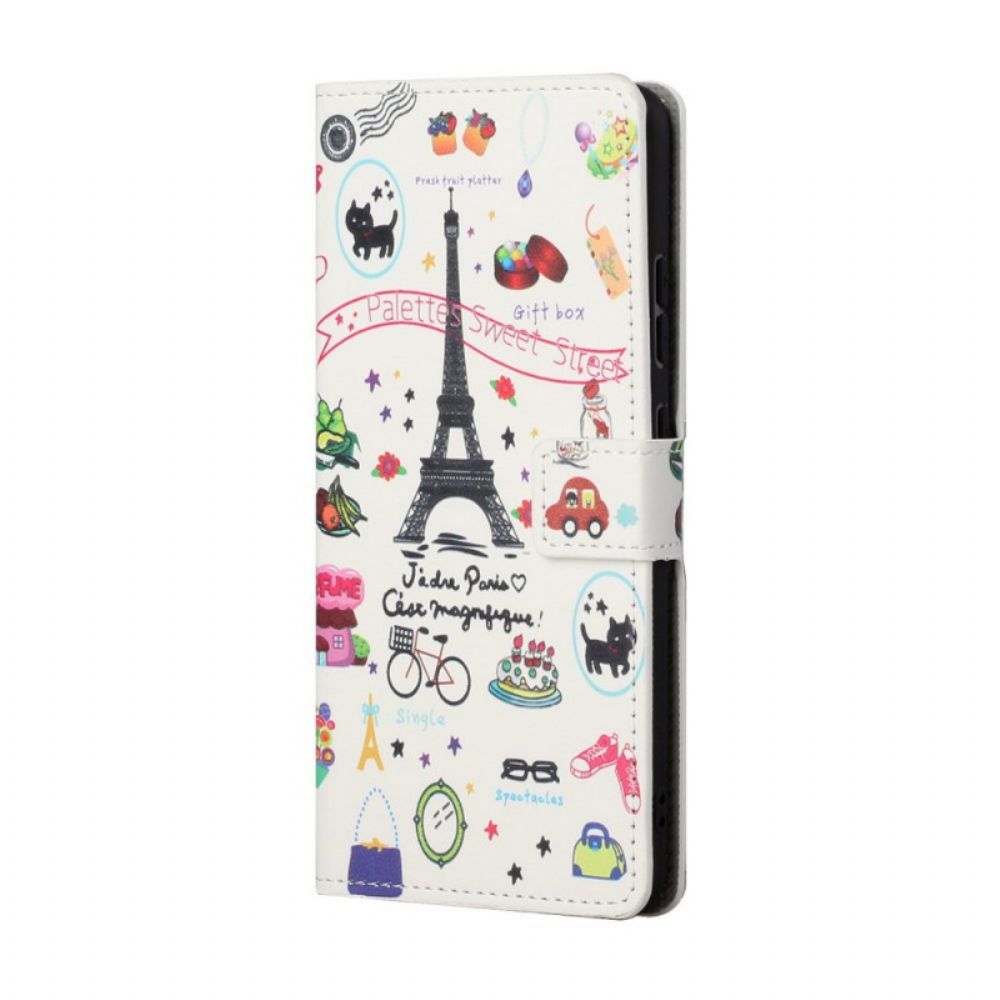 Folio-hoesje voor Samsung Galaxy A13 5G Ik Hou Van Parijs