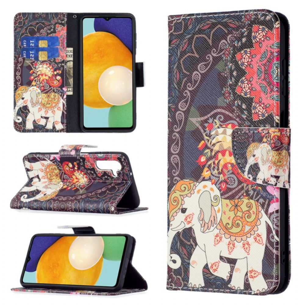 Folio-hoesje voor Samsung Galaxy A13 5G Indische Olifant