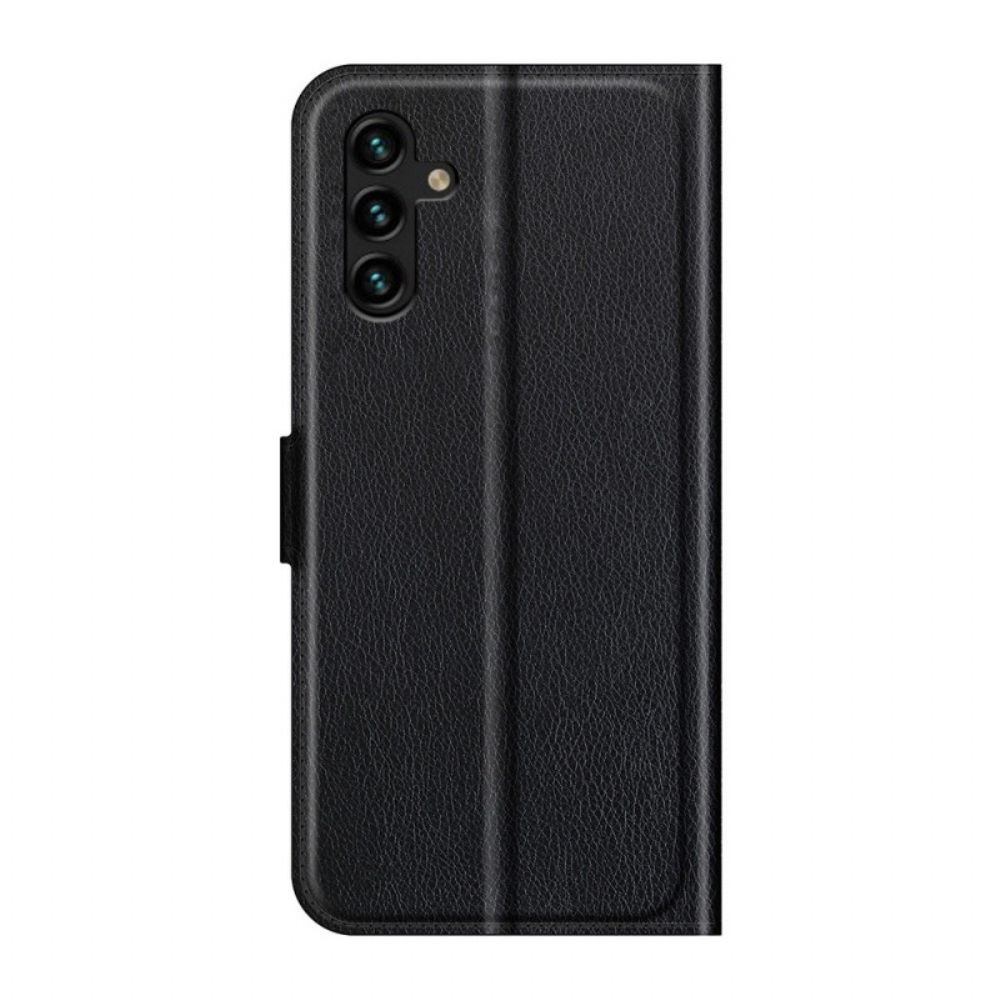 Folio-hoesje voor Samsung Galaxy A13 5G Klassiek Litchi-leereffect