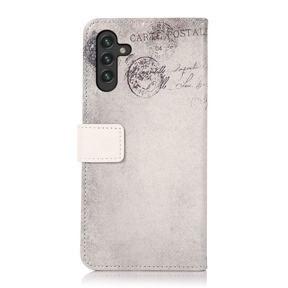 Folio-hoesje voor Samsung Galaxy A13 5G Reizende Kat