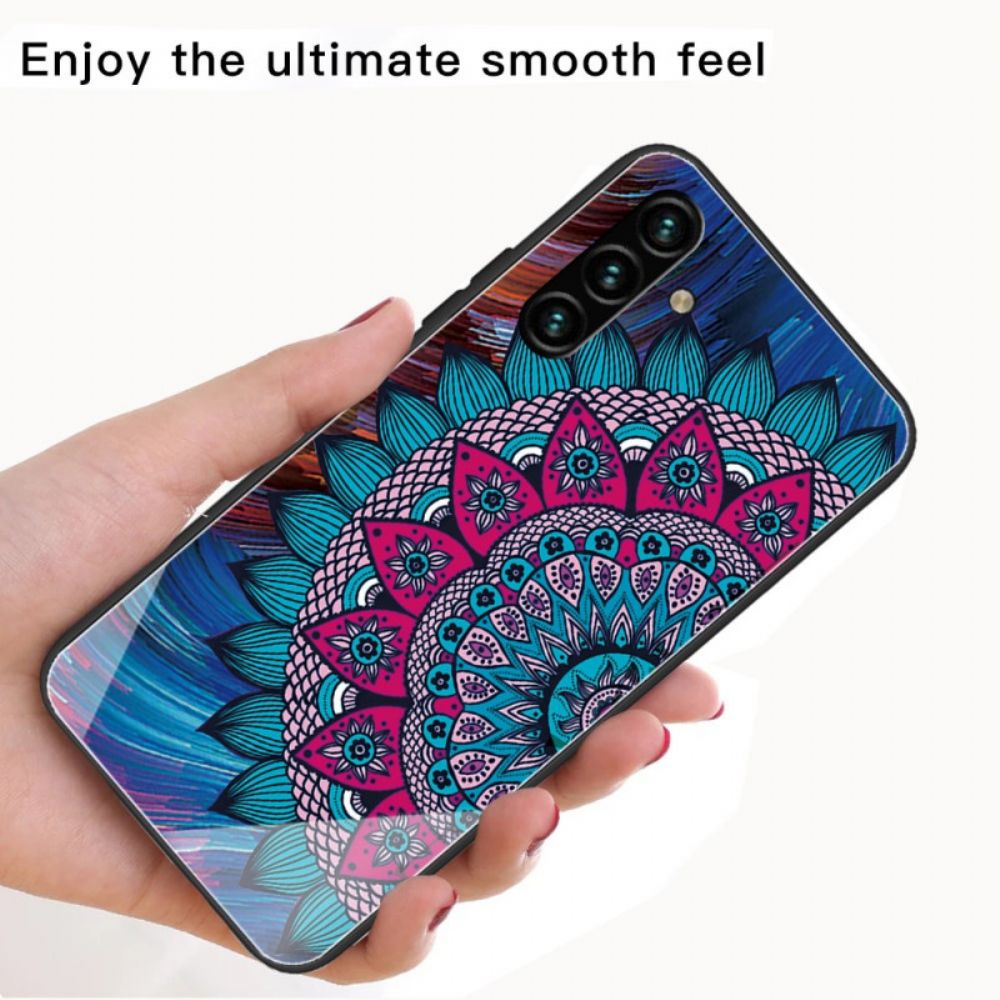 Hoesje voor Samsung Galaxy A13 5G Mandala Van Gehard Glas