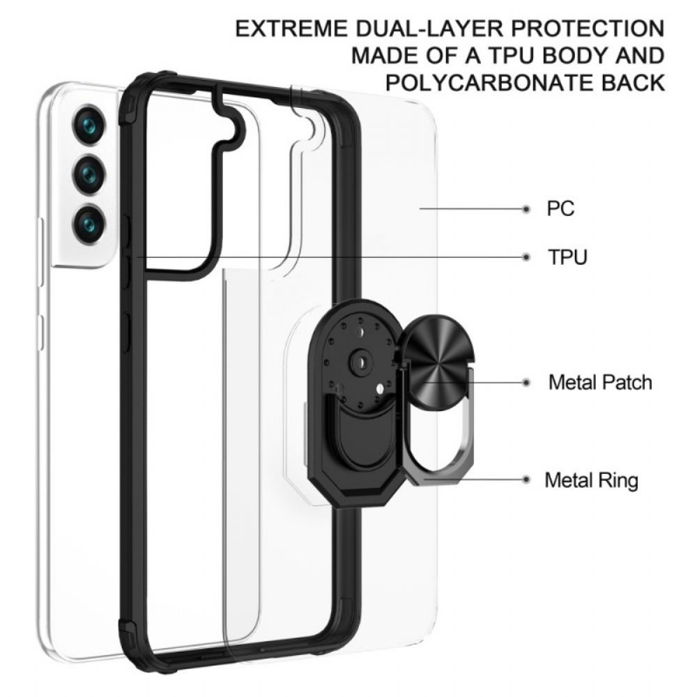 Hoesje voor Samsung Galaxy A13 5G Transparant Met Ring-support