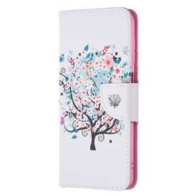 Leren Hoesje voor Samsung Galaxy A13 5G Bloemrijke Boom