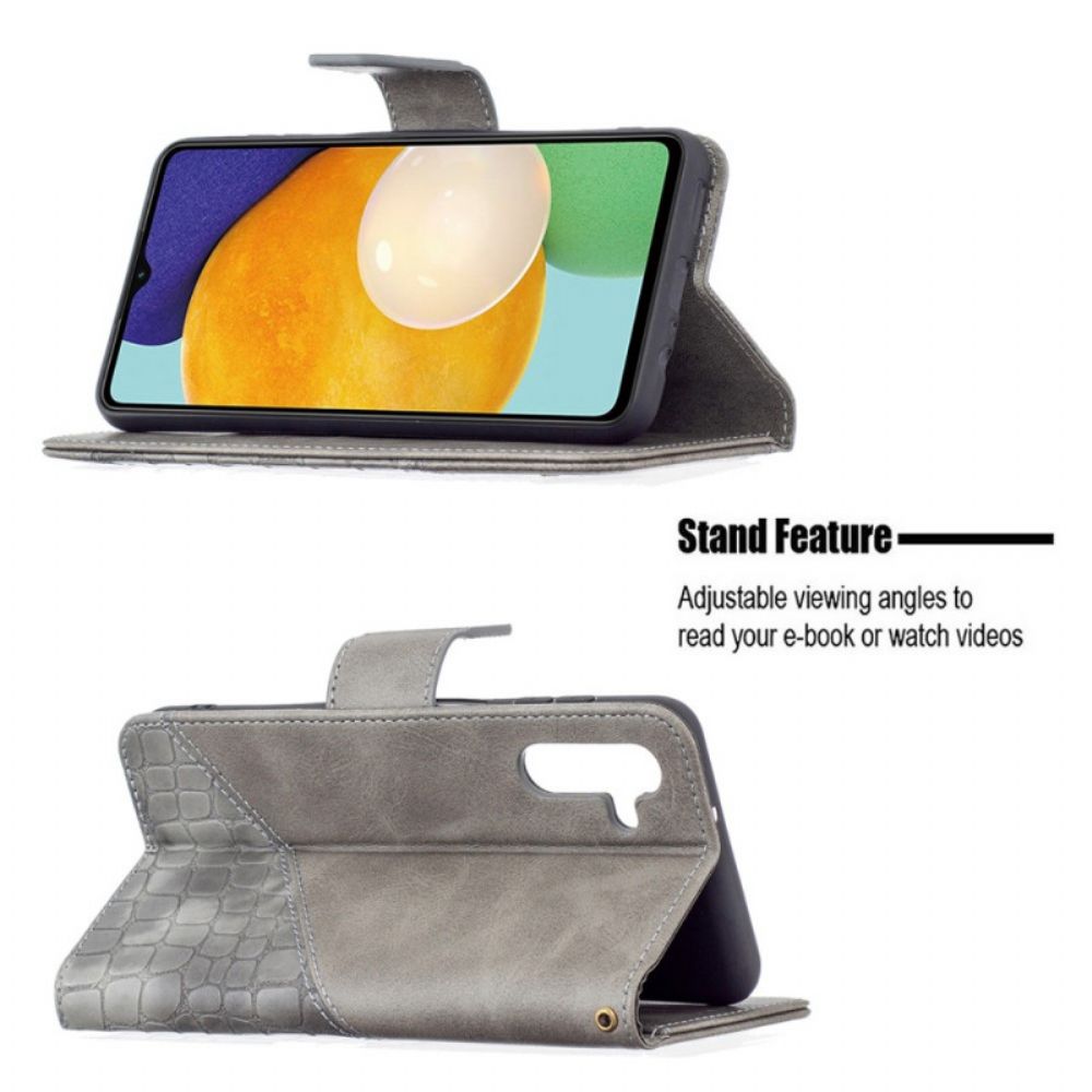 Leren Hoesje voor Samsung Galaxy A13 5G Klassiek Krokodillenleereffect