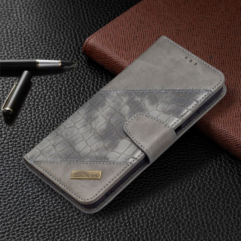 Leren Hoesje voor Samsung Galaxy A13 5G Klassiek Krokodillenleereffect