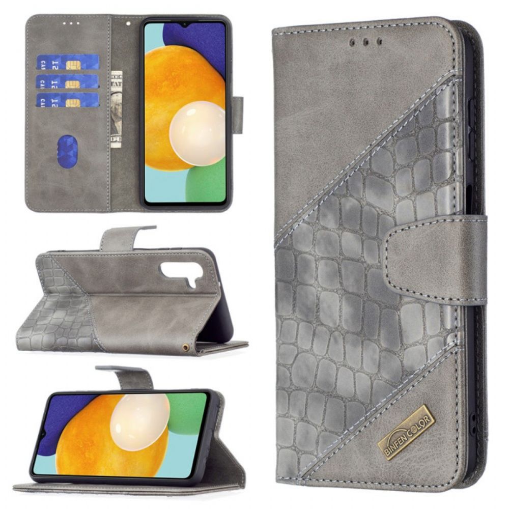 Leren Hoesje voor Samsung Galaxy A13 5G Klassiek Krokodillenleereffect