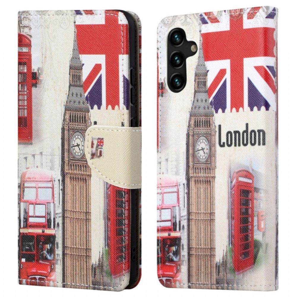 Leren Hoesje voor Samsung Galaxy A13 5G Londenlife