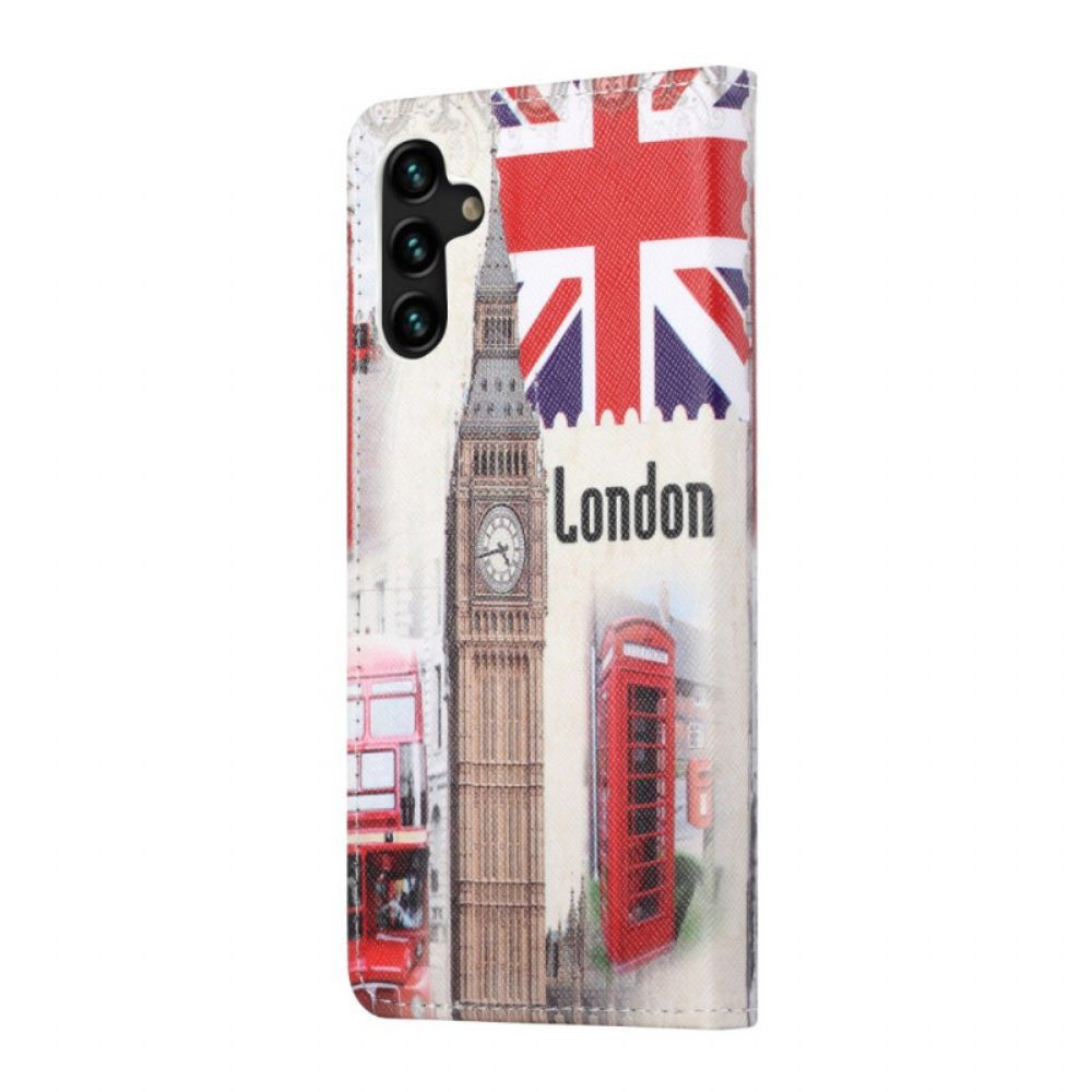 Leren Hoesje voor Samsung Galaxy A13 5G Londenlife