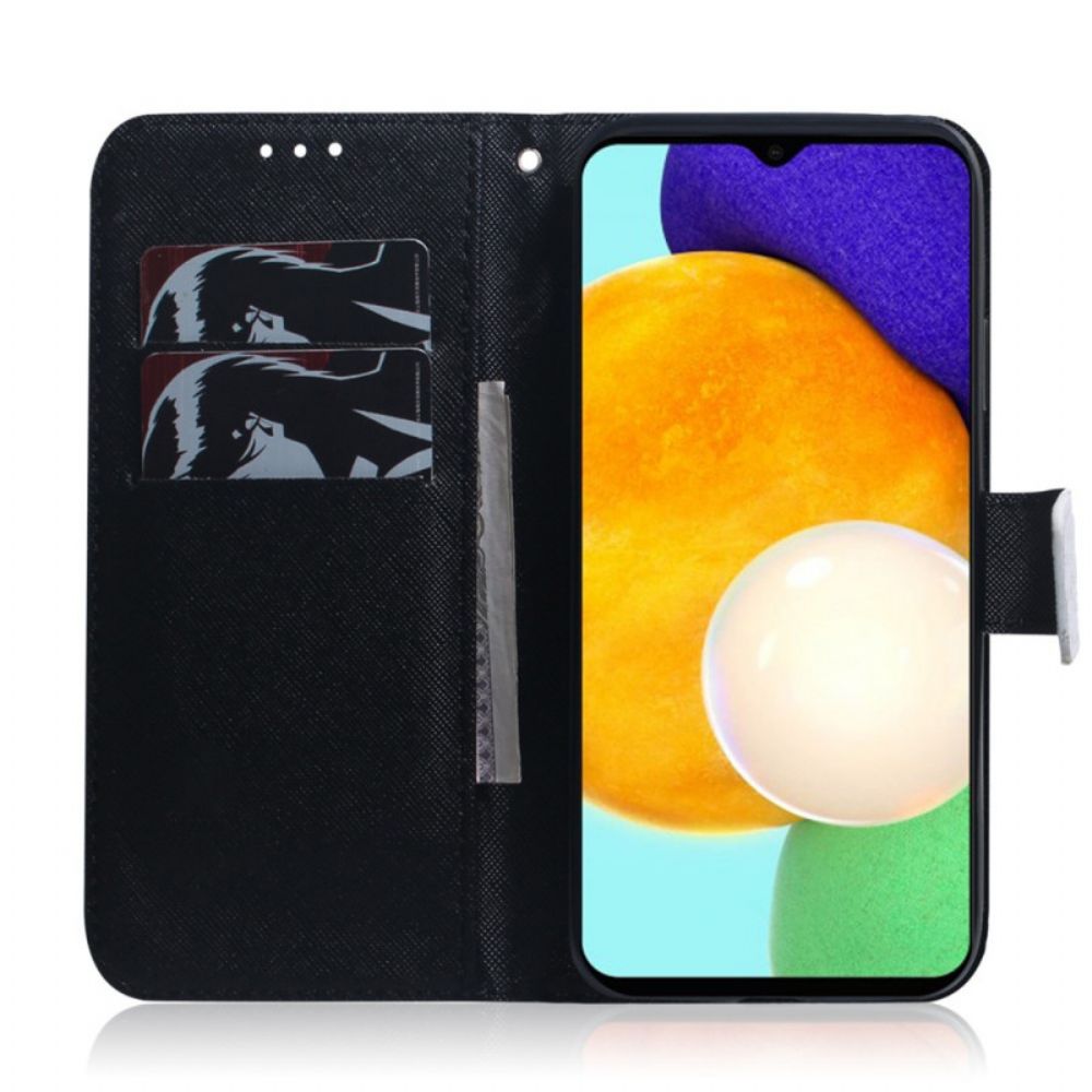 Leren Hoesje voor Samsung Galaxy A13 5G Pandagezicht