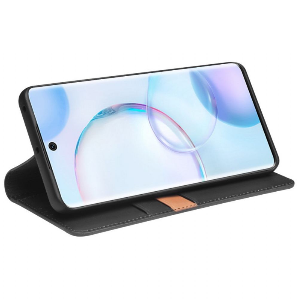 Bescherming Hoesje voor Huawei Nova 9 / Honor 50 Folio-hoesje Echt Qialino-leer