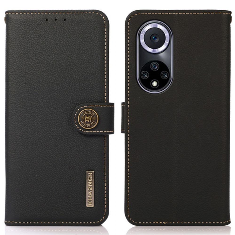 Folio-hoesje voor Huawei Nova 9 / Honor 50 Echt Leer Khazneh Rfid