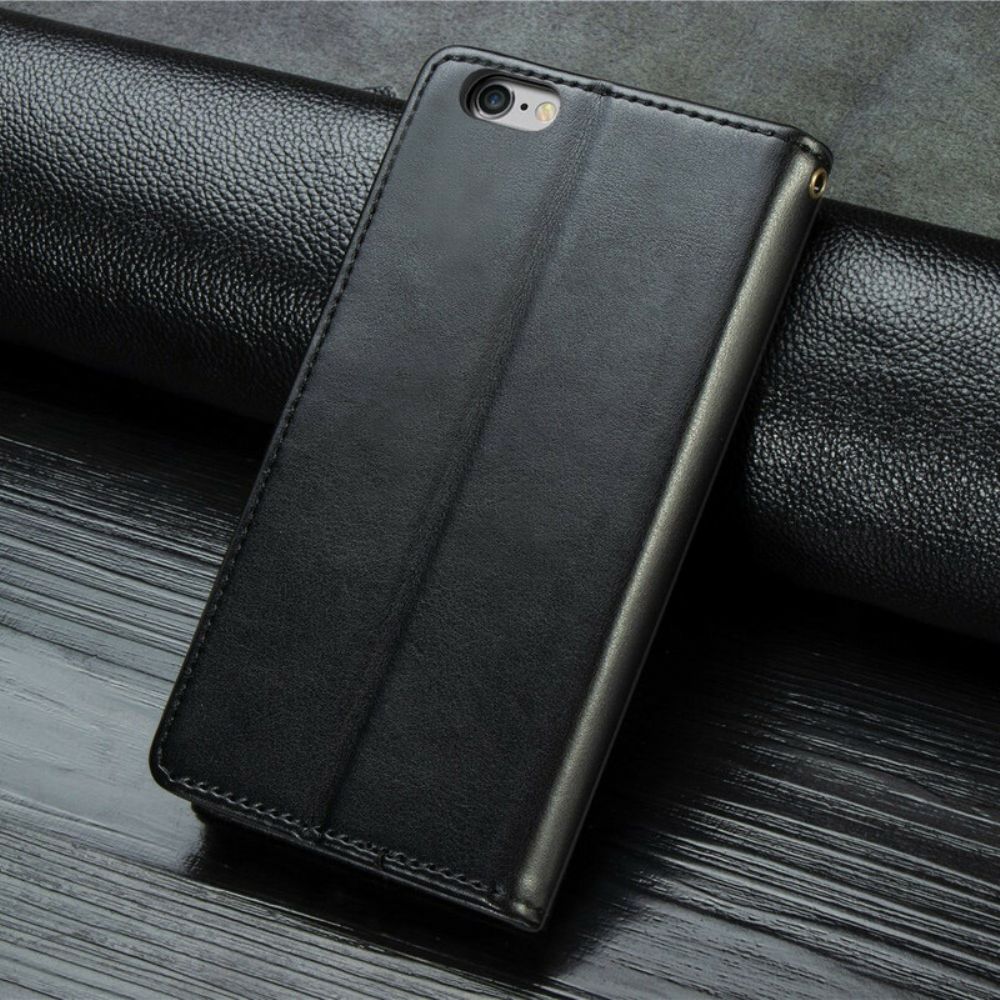 Folio-hoesje voor iPhone 6 / 6S Kunstleer En Vintage Sluiting
