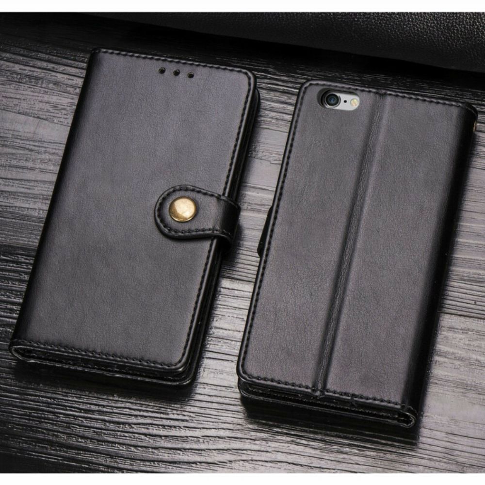 Folio-hoesje voor iPhone 6 / 6S Kunstleer En Vintage Sluiting