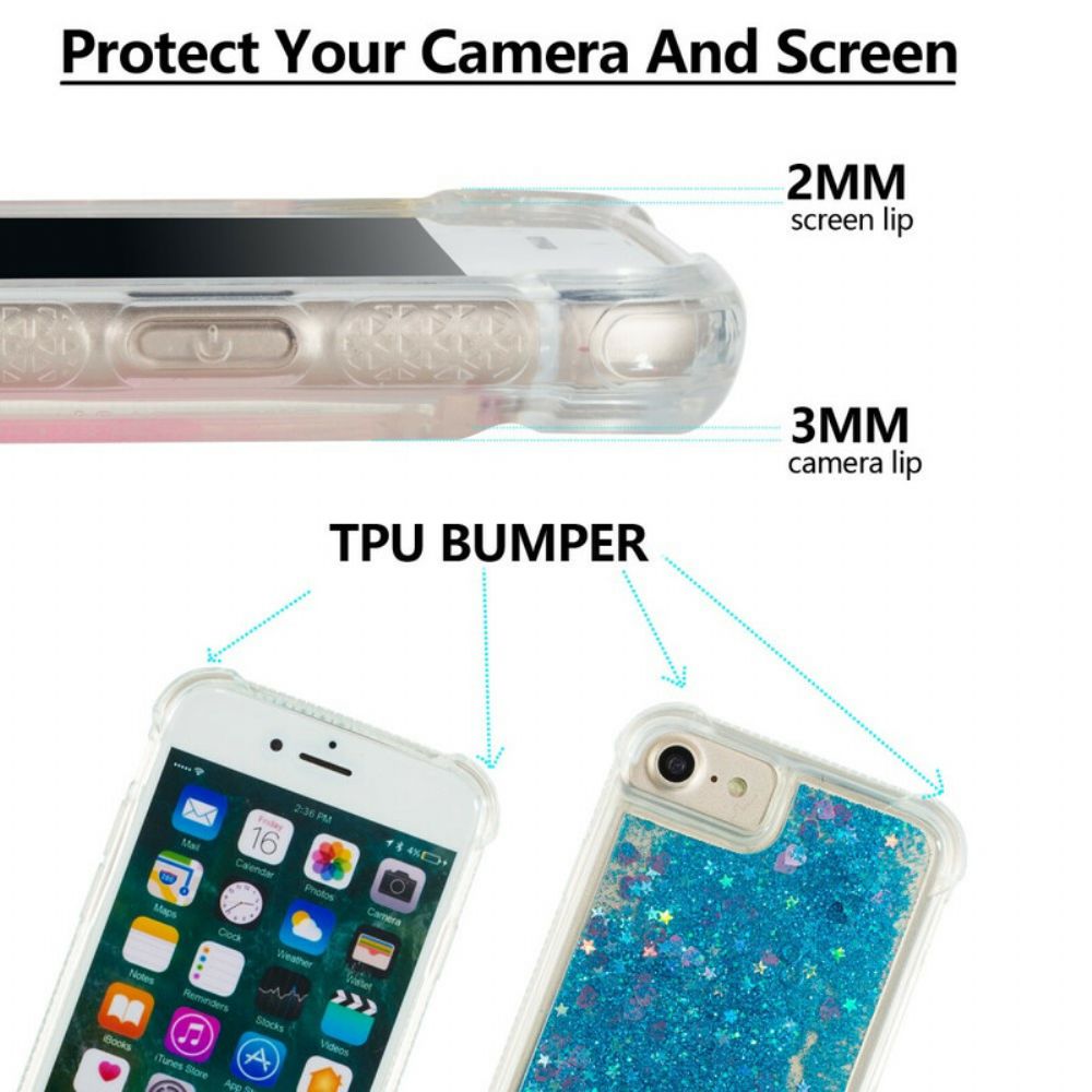 Hoesje voor iPhone 6 / 6S Wil Je Glitter