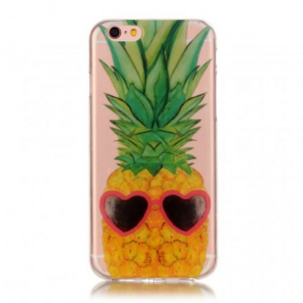 Telefoonhoesje voor iPhone 6 / 6S Transparante Incognito Ananas