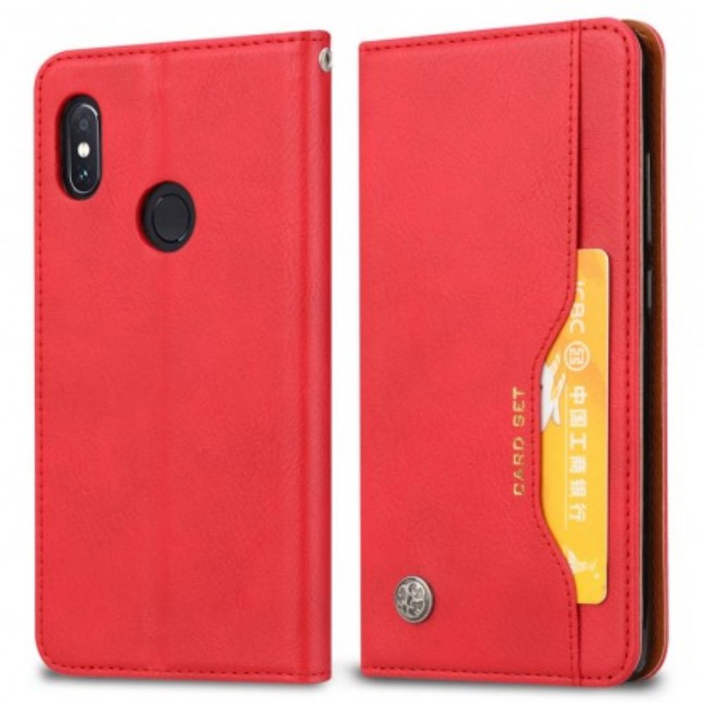 Bescherming Hoesje voor Huawei P Smart Plus Folio-hoesje Kaarthouder Van Kunstleer