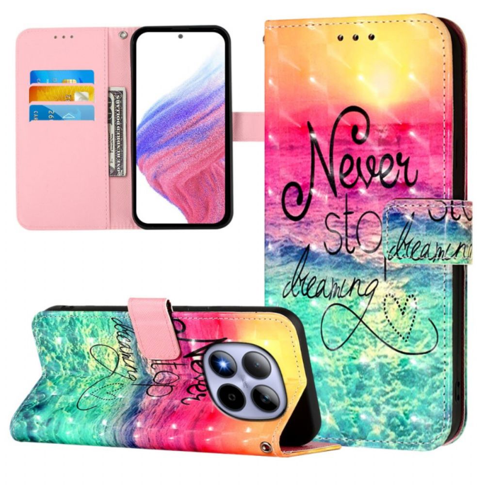 Bescherming Hoesje Xiaomi Redmi Note 15 Pro 5g Never Stop Dreaming