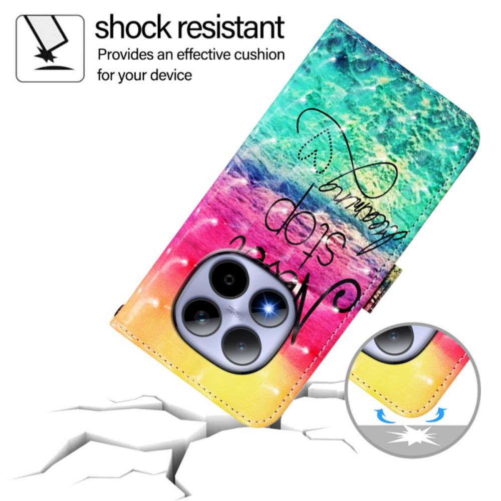 Bescherming Hoesje Xiaomi Redmi Note 15 Pro 5g Never Stop Dreaming