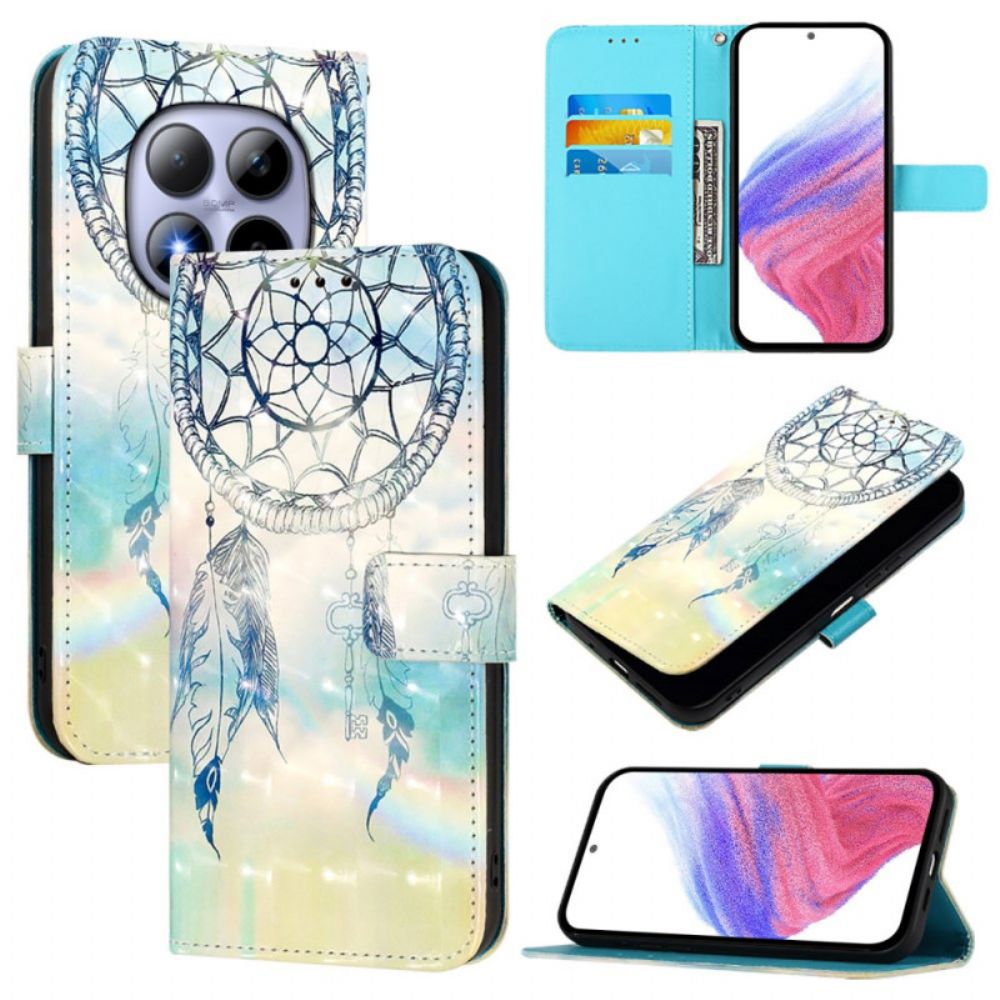 Flip Case Leren Xiaomi Redmi Note 15 Pro 5g Aquarel Dromenvanger