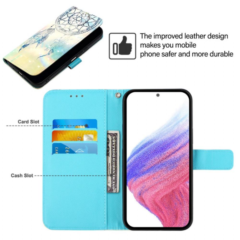 Flip Case Leren Xiaomi Redmi Note 15 Pro 5g Aquarel Dromenvanger