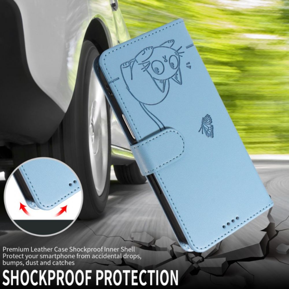 Flip Case Leren Xiaomi Redmi Note 15 Pro 5g Kattenafbeelding