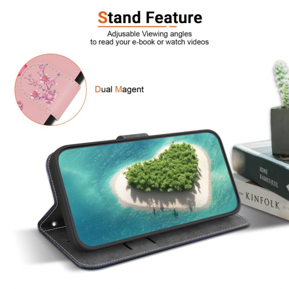 Flip Case Leren Xiaomi Redmi Note 15 Pro 5g Sakura-patroon