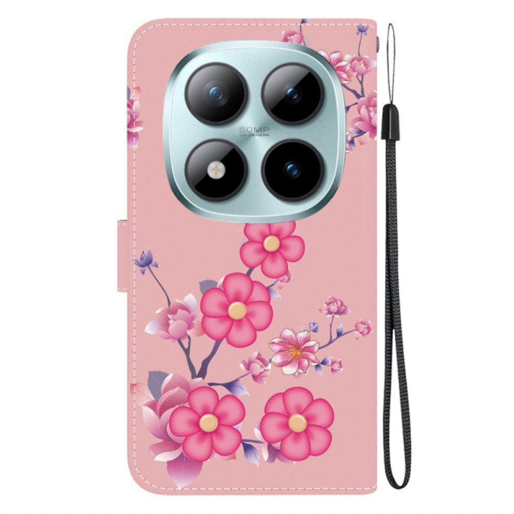 Flip Case Leren Xiaomi Redmi Note 15 Pro 5g Sakura-patroon