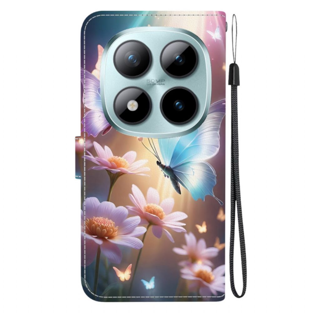 Folio-hoesje Xiaomi Redmi Note 15 Pro 5g Bloemvlinder