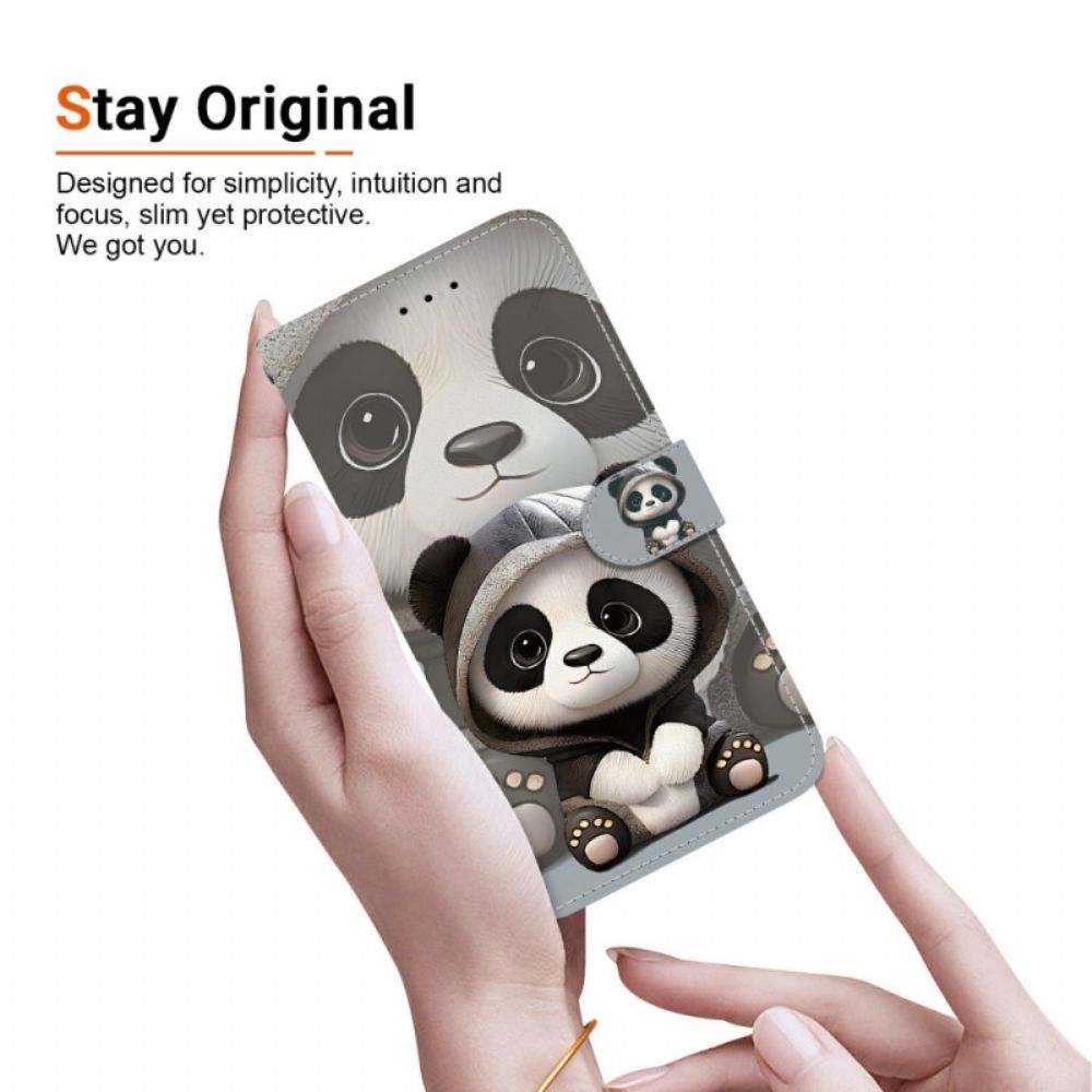 Folio-hoesje Xiaomi Redmi Note 15 Pro 5g Telefoonhoesje Baby Panda