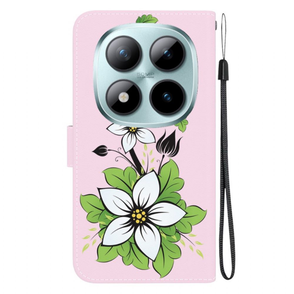 Folio-hoesje Xiaomi Redmi Note 15 Pro 5g Telefoonhoesje Leliepatroon