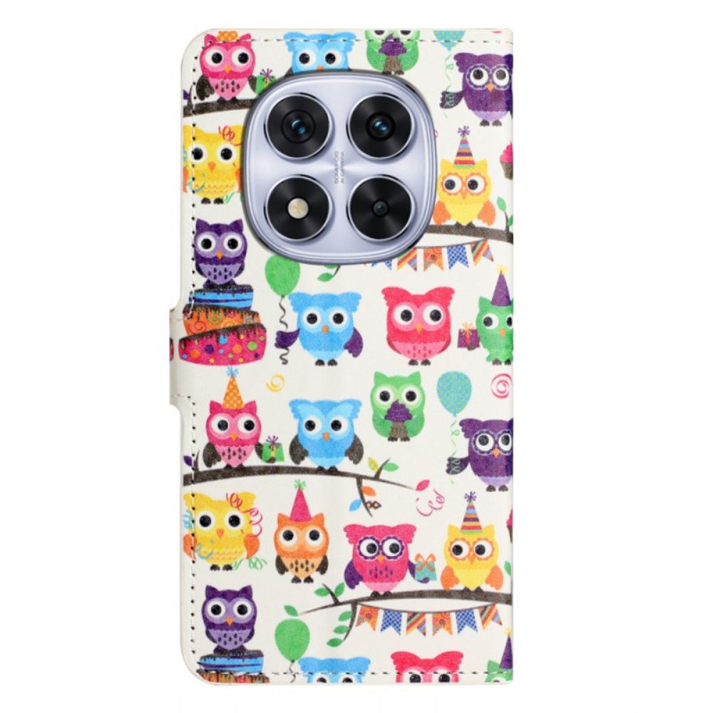 Folio-hoesje Xiaomi Redmi Note 15 Pro 5g Zwerm Uilen