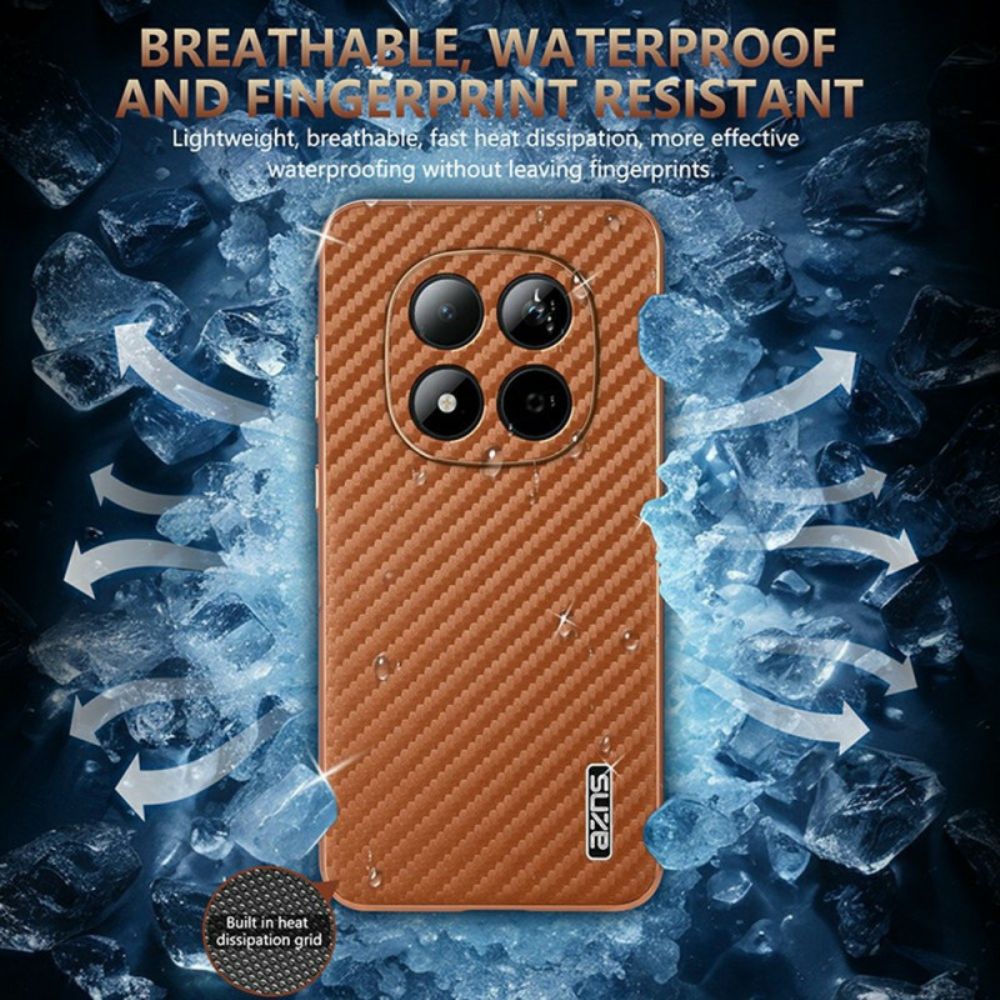 Hoesje Xiaomi Redmi Note 15 Pro 5g Azns Koolstofvezel Bescherming Hoesje