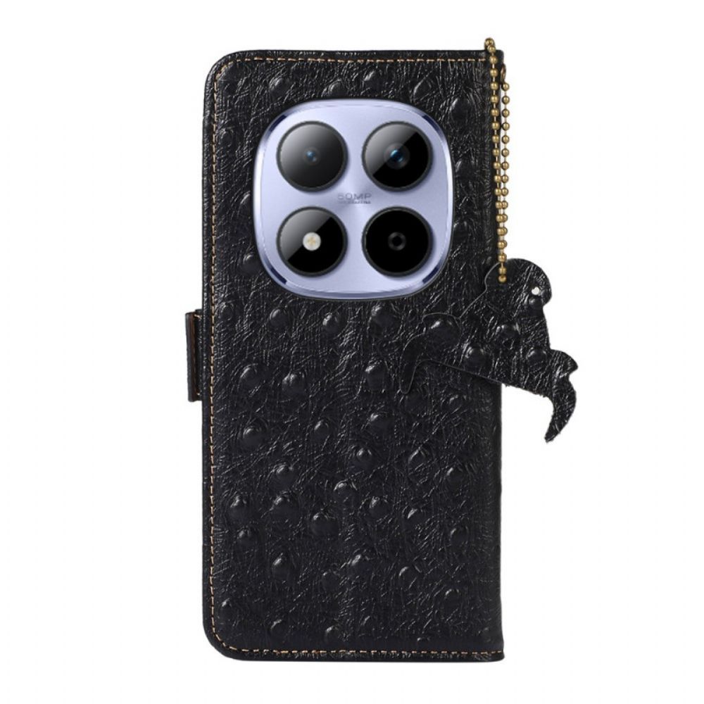 Leren Hoesje Voor Xiaomi Redmi Note 15 Pro 5g Gestructureerd Echt Leer