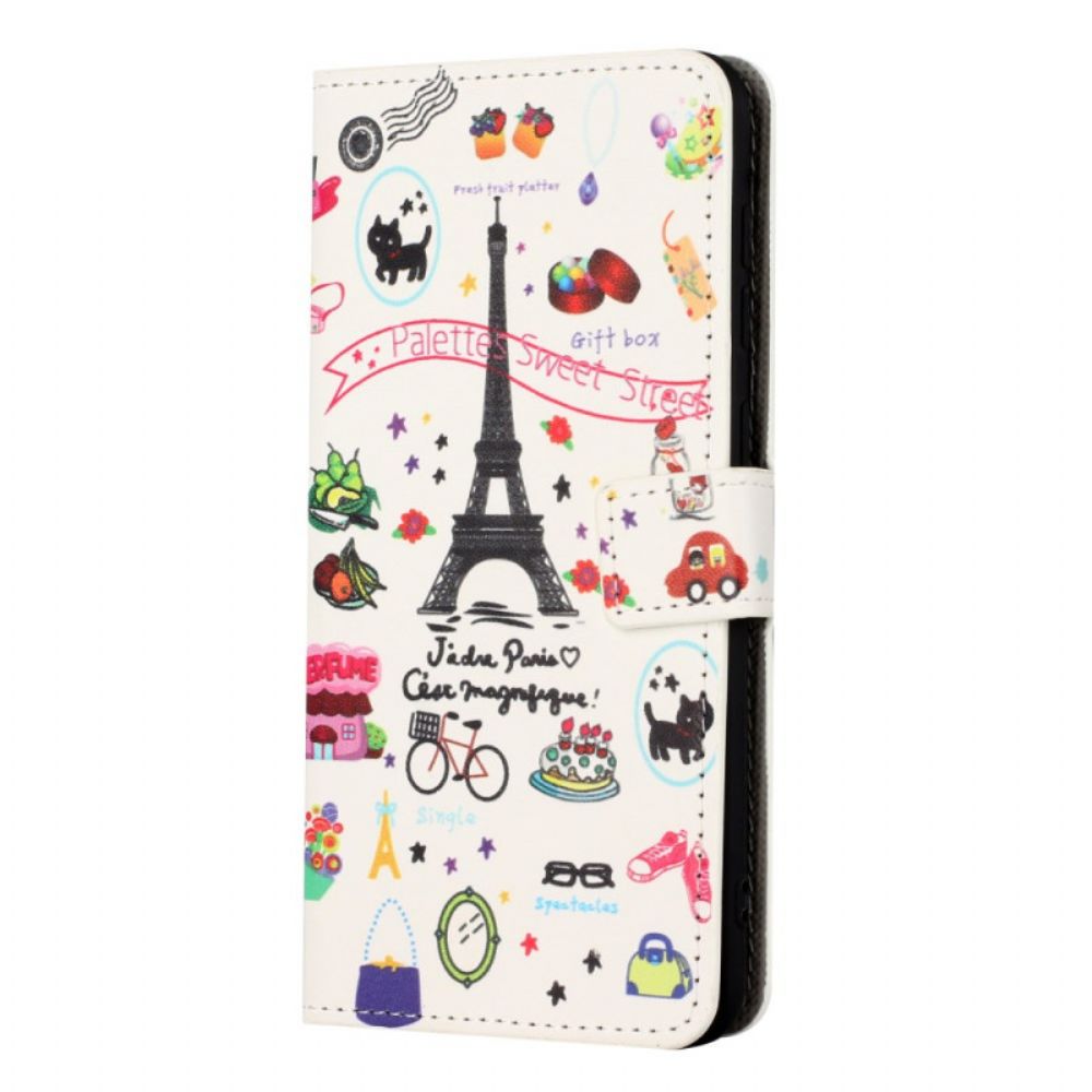 Leren Hoesje Voor Xiaomi Redmi Note 15 Pro 5g I Love Paris