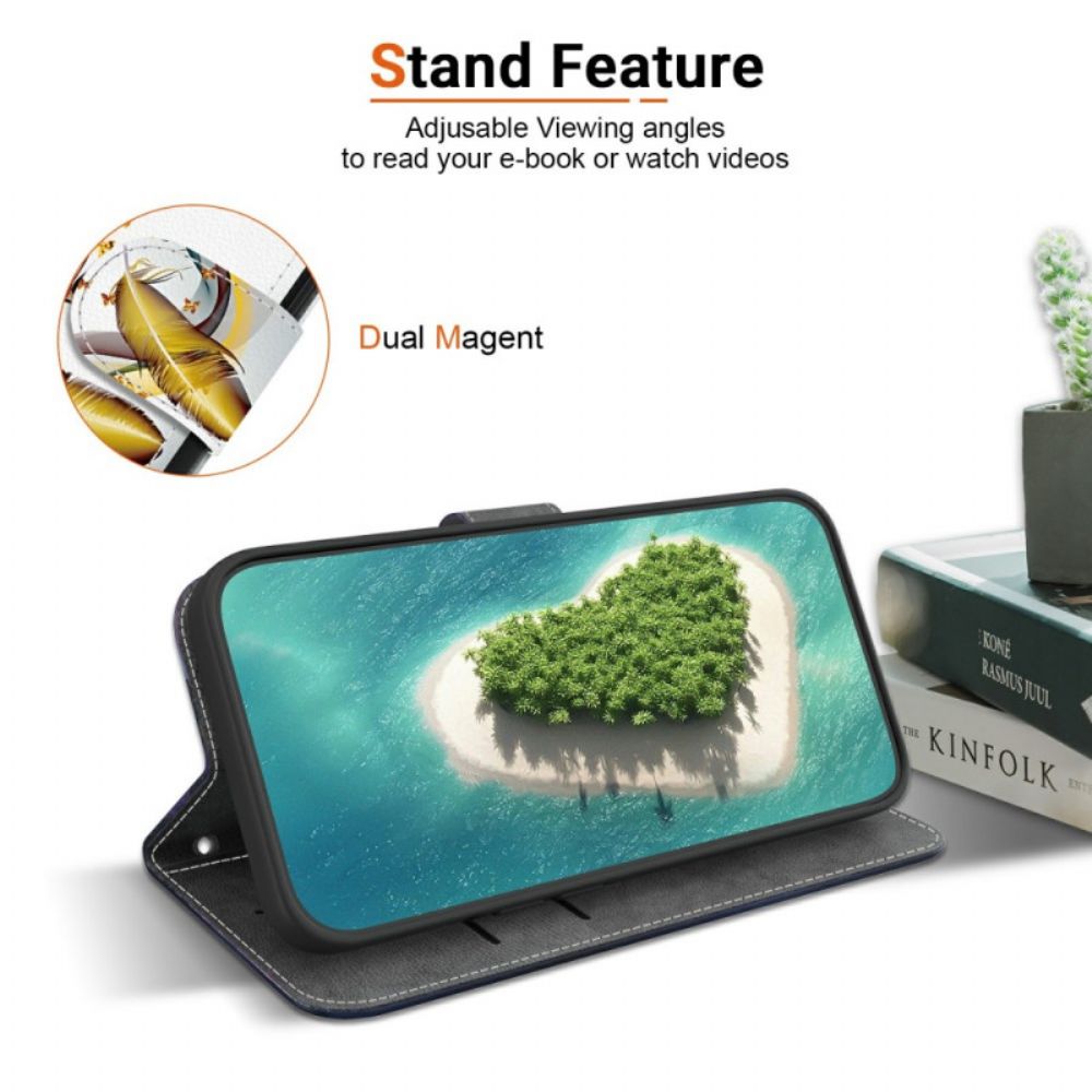 Leren Hoesje Voor Xiaomi Redmi Note 15 Pro 5g Kleurrijke Veren