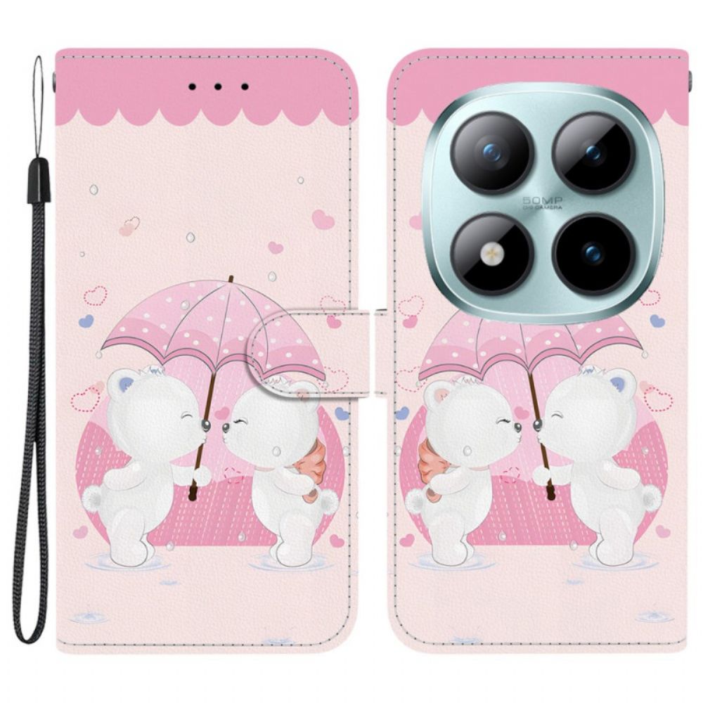 Leren Hoesje Voor Xiaomi Redmi Note 15 Pro 5g Twee Berenwelpen