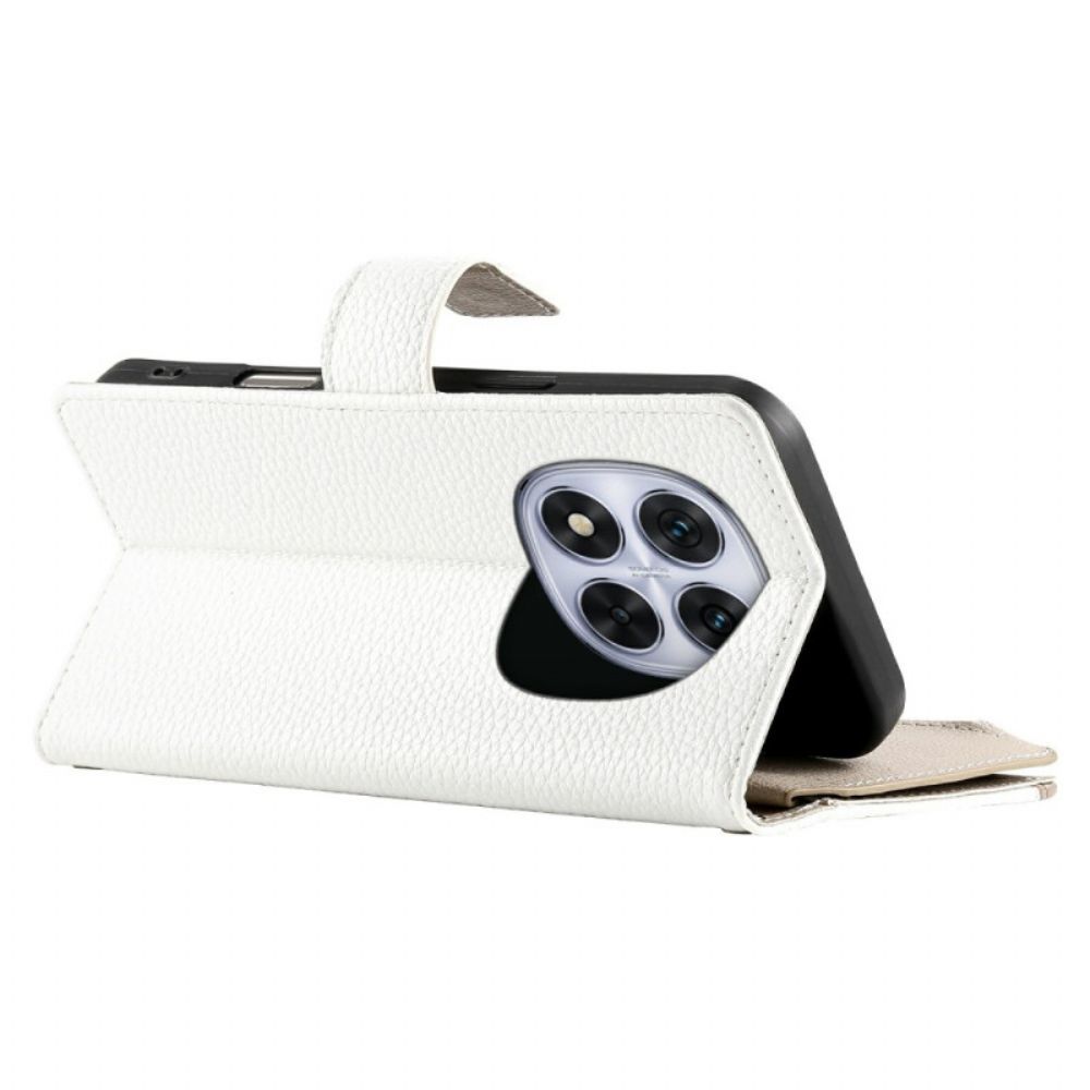 Leren Hoesje Voor Xiaomi Redmi Note 15 Pro 5g Tweekleurige Band En Schouderband