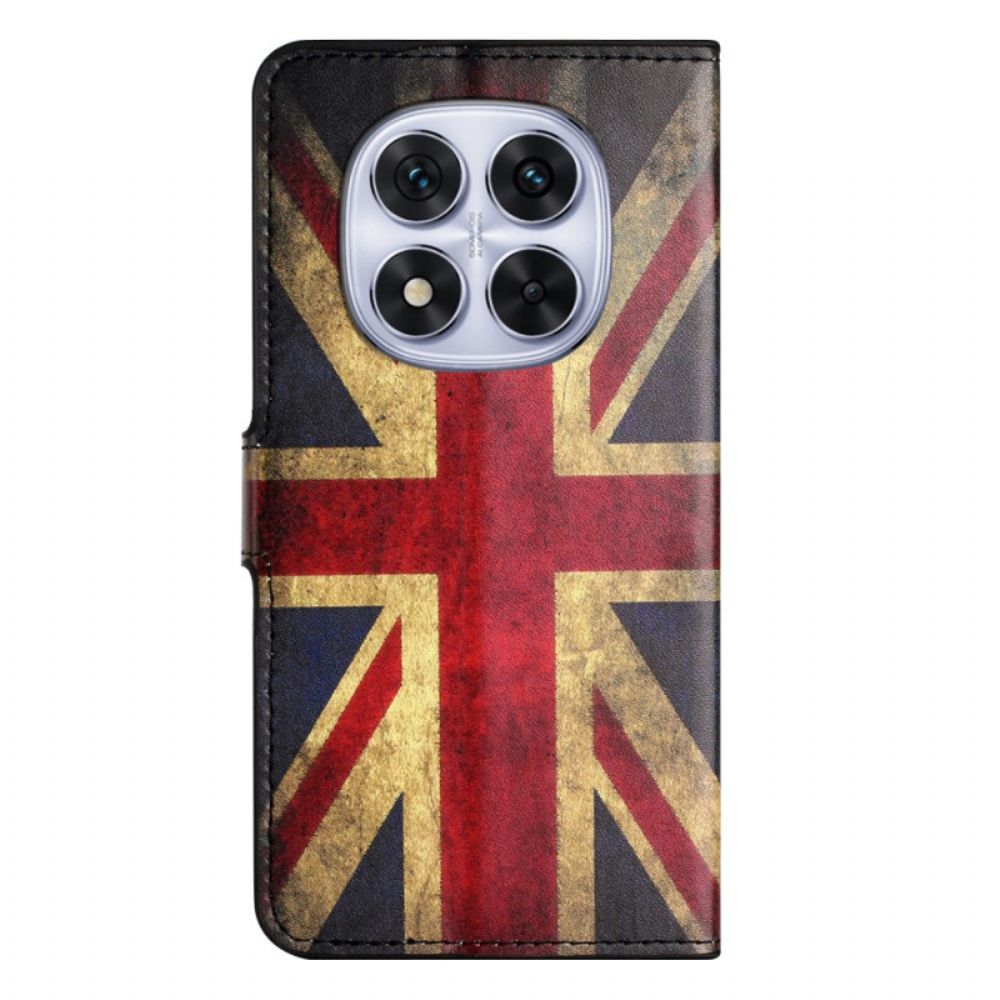 Leren Hoesje Voor Xiaomi Redmi Note 15 Pro 5g Union Jack