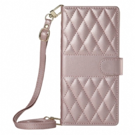 Leren Hoesje Xiaomi Redmi Note 15 Pro 5g Gewatteerd Met Bandjes