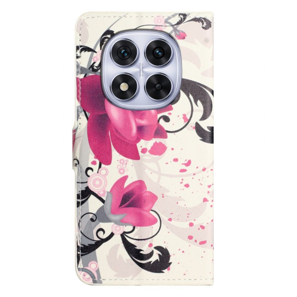 Leren Hoesje Xiaomi Redmi Note 15 Pro 5g Lotuspatroon