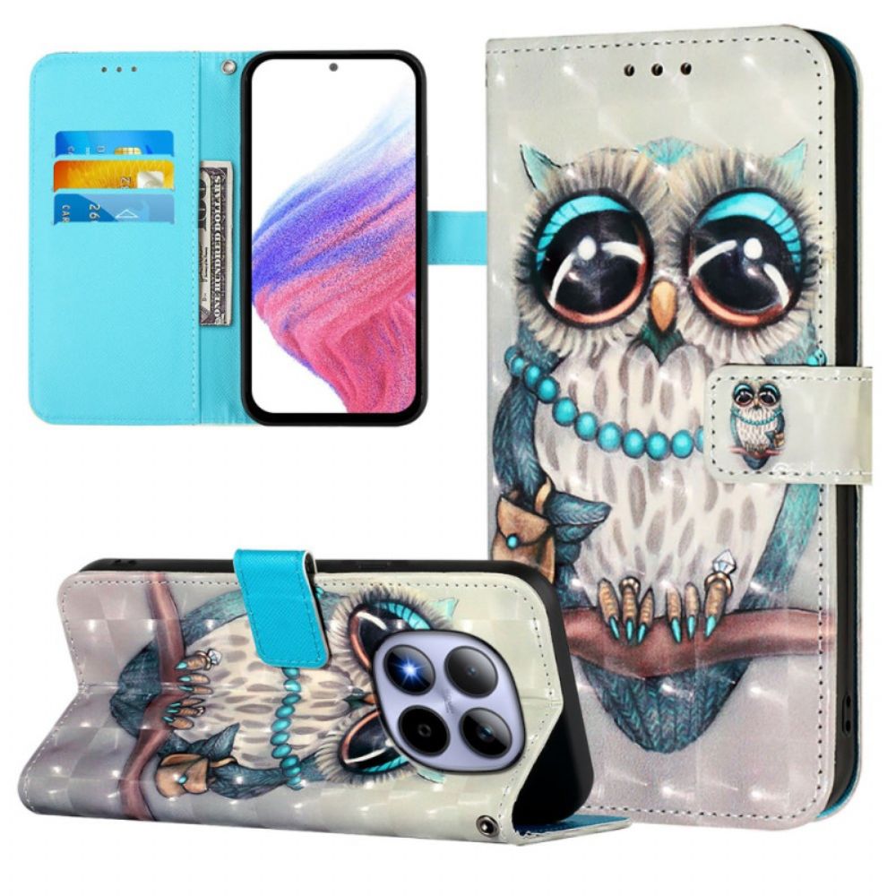 Leren Hoesje Xiaomi Redmi Note 15 Pro 5g Uil